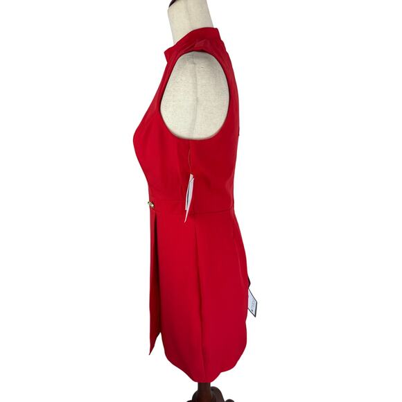 CITY STUDIO MOCK NECK SLEEVELESS SHIFT DRESS IN BRIGHT RED NWT WOMEN'S SIZE 5/6 - Picture 6 of 12